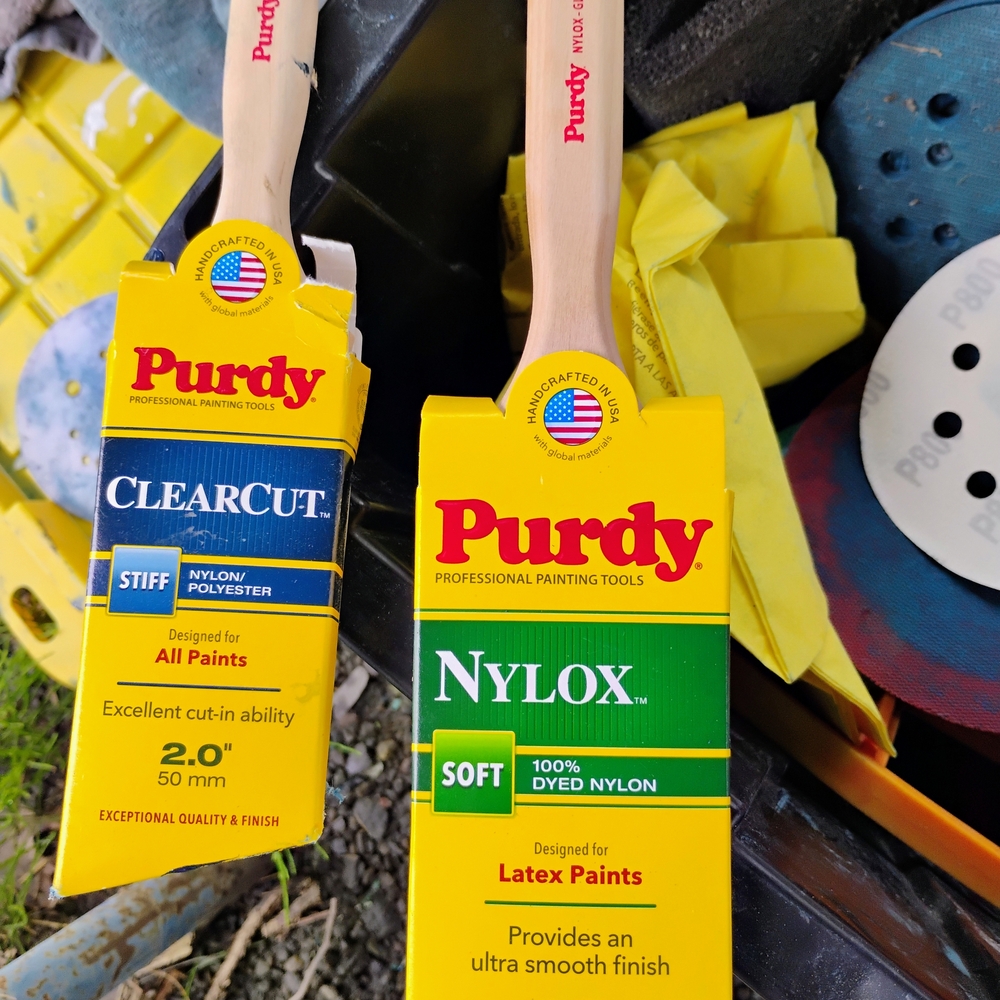 Pur Yellow and Blue Professional Paint Brushes